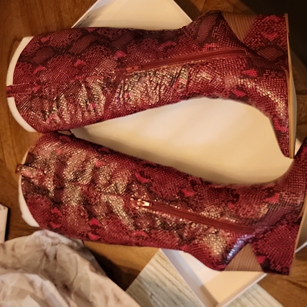 Jessica Simpson Wedge Snake print boot
